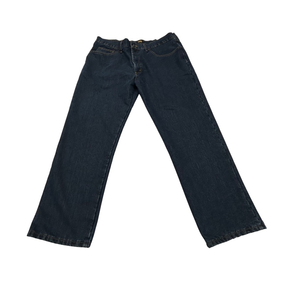 Lee Mens Relaxed Fit Fleece Lined‎ Jeans Mens 40x29 Dark Wash Indigo Denim Work